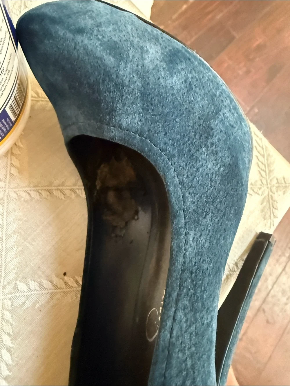 Jessica Simpson Dark Teal Suede Platform Pumps